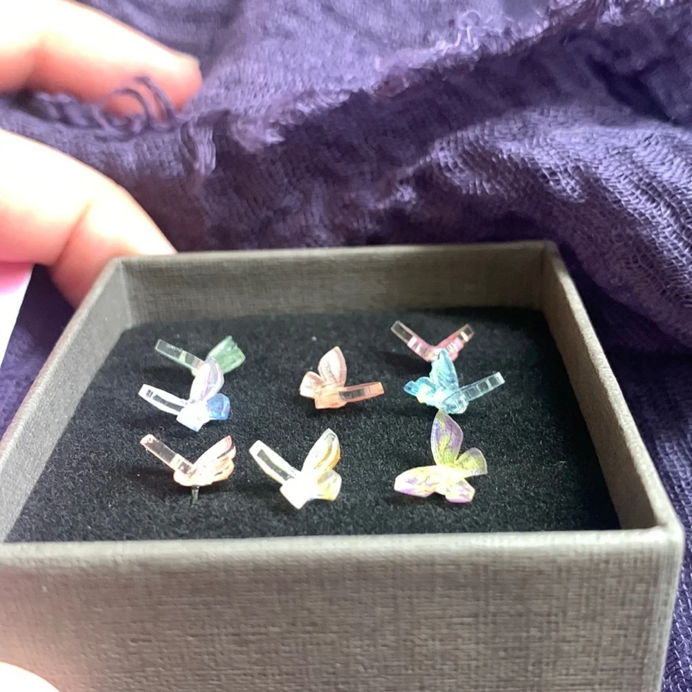 Pick 2! Papillon Mini Butterfly Earrings - Picture 4 of 4